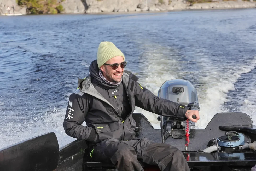 Wander Wild festival volunteer on boat