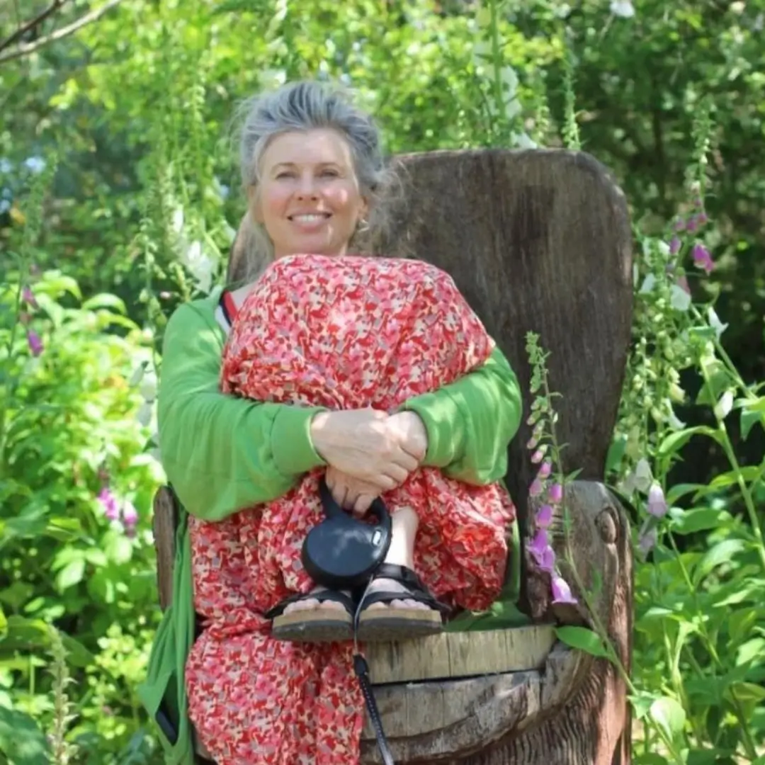 Mary reynolds pictured in the garden