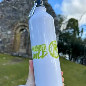 A lady holding a water bottle