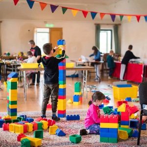 Kids playing with legos