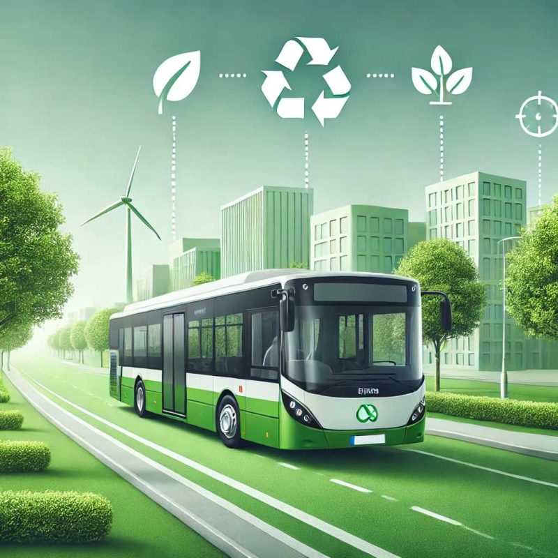 Sustainable bus graphic
